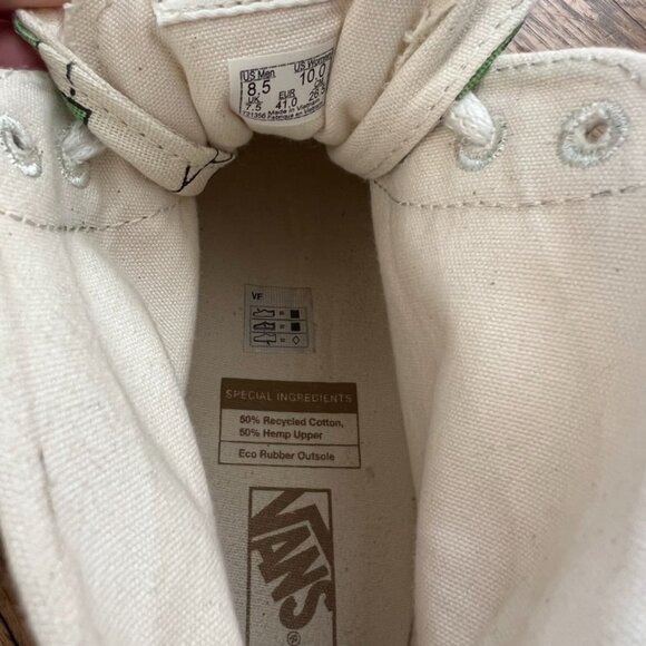 VANS x Vault Be The Difference Sunflower Eco Theory Sk8-Hi Skate Shoes 8.5 - Picture 7 of 12
